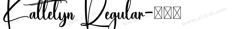Kattelyn Regular字体转换